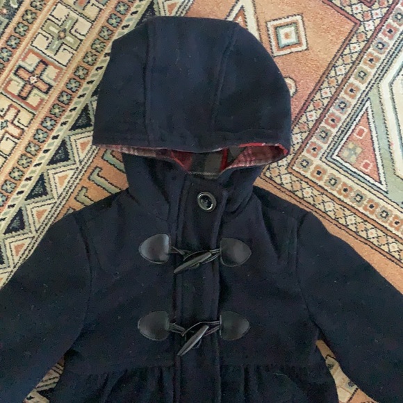 ❤️ SOLD ❤️ Toggled and Hooded Navy Girls Coat - Picture 2 of 6